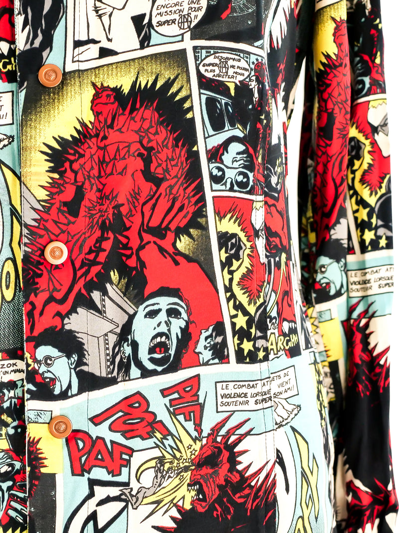 Jean Paul Gaultier Comic Strip Print Shirt Top arcadeshops.com