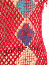 Open Crochet Red Dress Dress arcadeshops.com