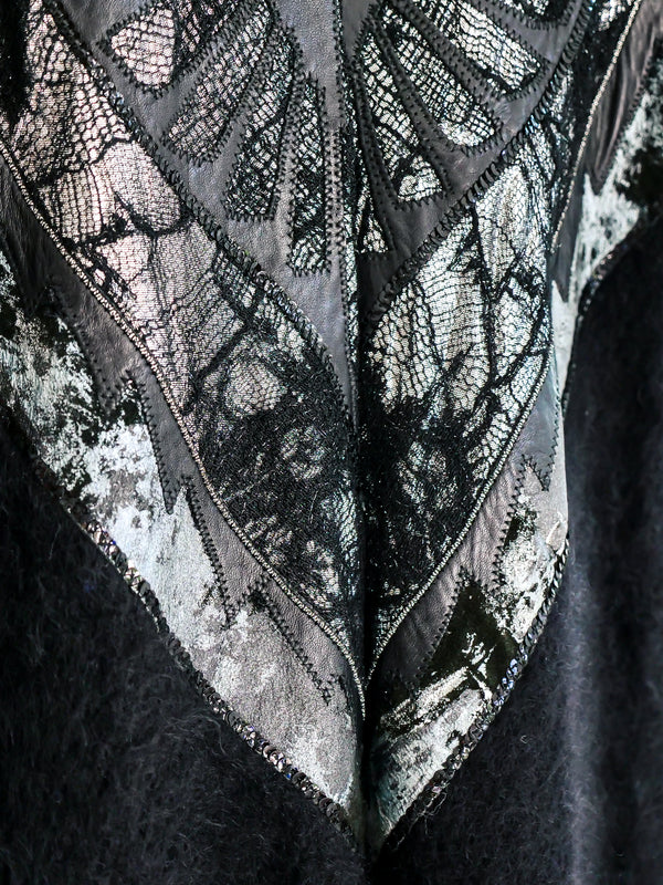 Roberto Cavalli Leather Trimmed Mohair Cardigan Jacket arcadeshops.com