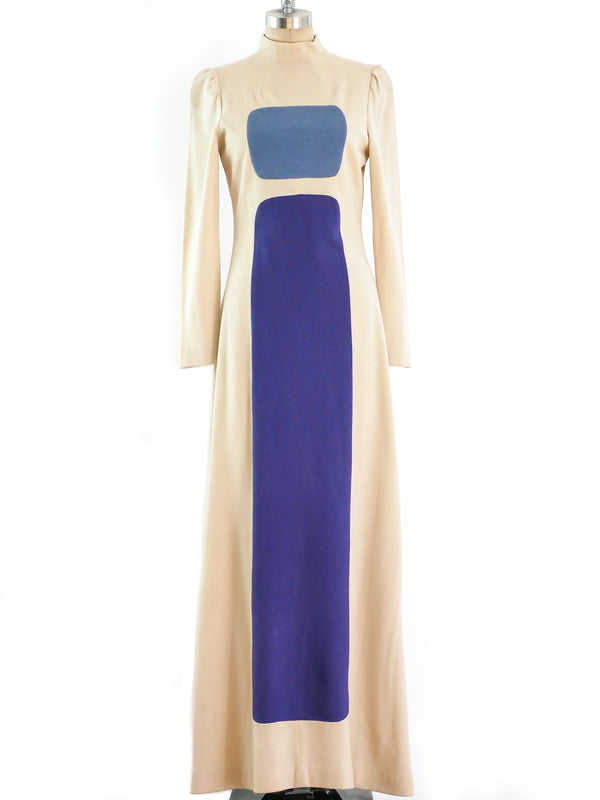 Space Age Inspired Colorblock Maxi Dress Dress arcadeshops.com