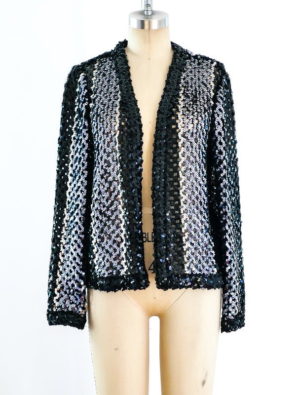 Striped Sequin Cardigan Jacket arcadeshops.com