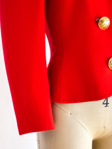 Red Military Inspired Jacket Jacket arcadeshops.com