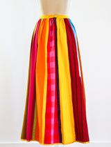 Josefa Patchwork Striped Maxi Skirt Bottom arcadeshops.com