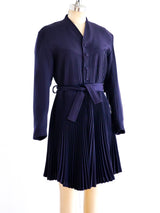 Pleated Purple Coat Dress Jacket arcadeshops.com