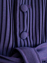 Pleated Purple Coat Dress Jacket arcadeshops.com