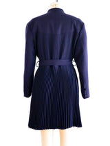 Pleated Purple Coat Dress Jacket arcadeshops.com