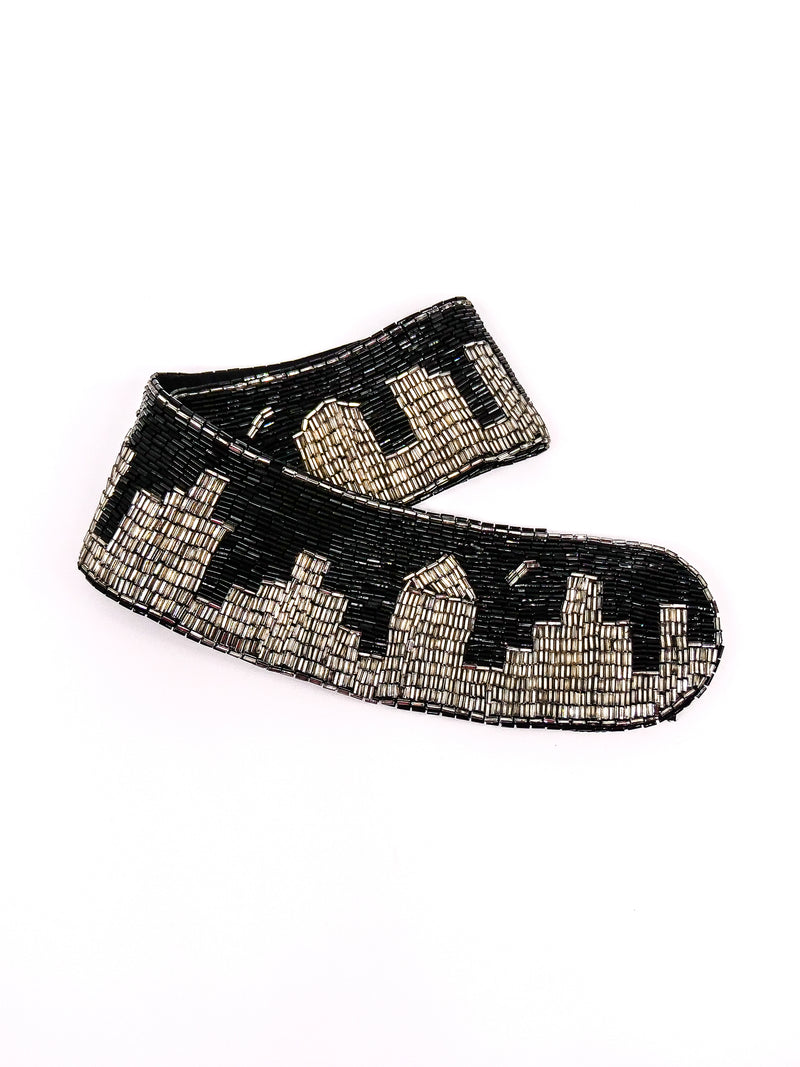 1980's Beaded Cityscape Belt Accessory arcadeshops.com