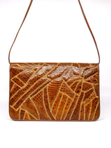 Patchwork Croc Embossed Convertible Clutch Accessory arcadeshops.com