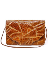 Patchwork Croc Embossed Convertible Clutch Accessory arcadeshops.com
