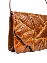 Patchwork Croc Embossed Convertible Clutch Accessory arcadeshops.com