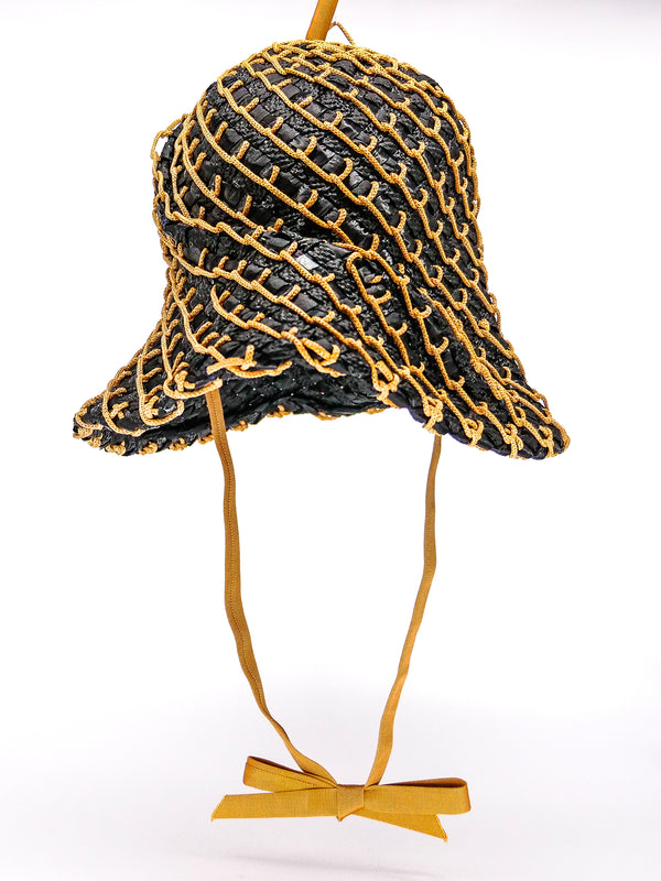 Raffia and Rope Bucket Hat Accessory arcadeshops.com