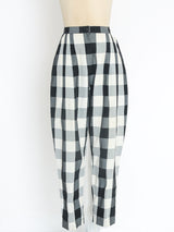 Norma Kamali Gingham Check Pants Bottom arcadeshops.com
