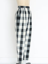 Norma Kamali Gingham Check Pants Bottom arcadeshops.com
