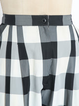 Norma Kamali Gingham Check Pants Bottom arcadeshops.com