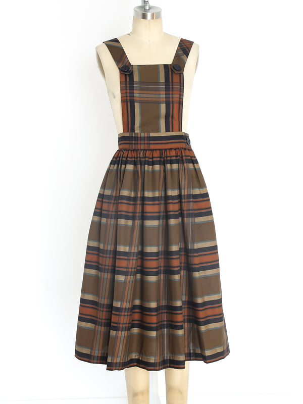 Plaid Apron Dress Dress arcadeshops.com