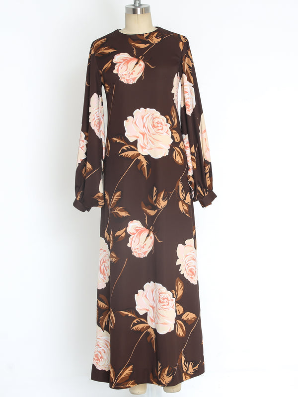 Hanae Mori Rose Printed Jersey Dress Dress arcadeshops.com