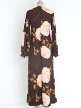Hanae Mori Rose Printed Jersey Dress Dress arcadeshops.com