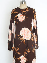 Hanae Mori Rose Printed Jersey Dress Dress arcadeshops.com