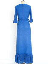 Blue Boucle Knit Maxi Dress Dress arcadeshops.com