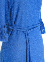 Blue Boucle Knit Maxi Dress Dress arcadeshops.com