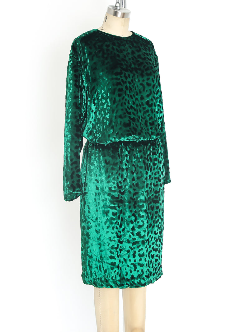 Yves Saint Laurent Emerald Velvet Skirt Ensemble Suit arcadeshops.com