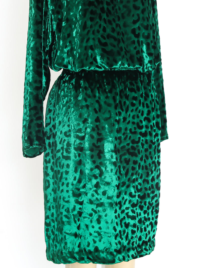 Yves Saint Laurent Emerald Velvet Skirt Ensemble Suit arcadeshops.com