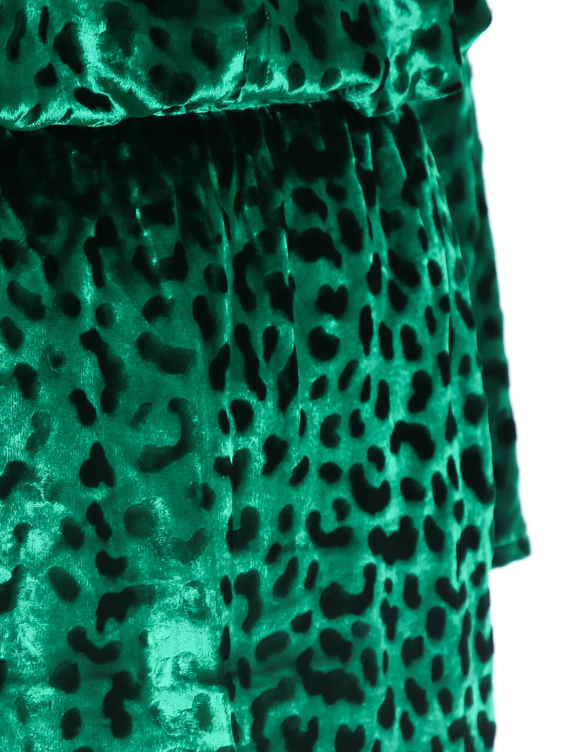 Yves Saint Laurent Emerald Velvet Skirt Ensemble Suit arcadeshops.com