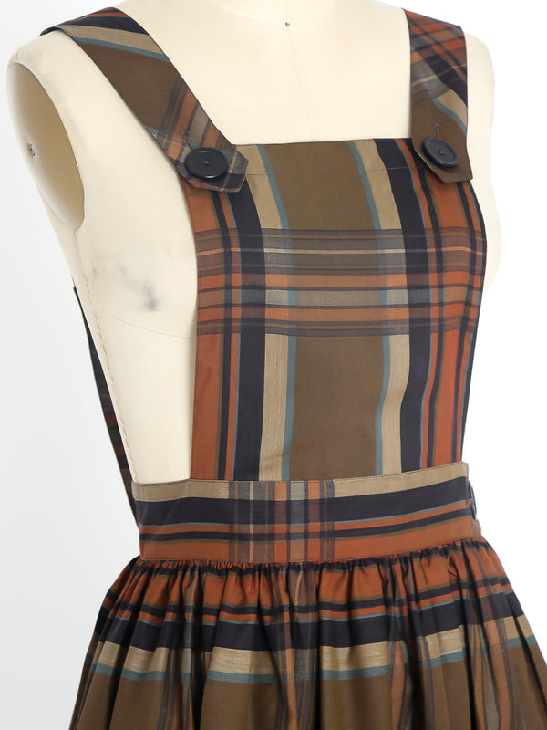 Plaid Apron Dress Dress arcadeshops.com