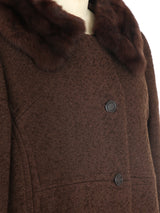 1960's Tweed Jacket with Fur Collar Jacket arcadeshops.com