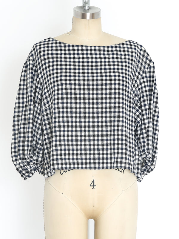 Sonia Rykiel Gingham Crop Top Top arcadeshops.com
