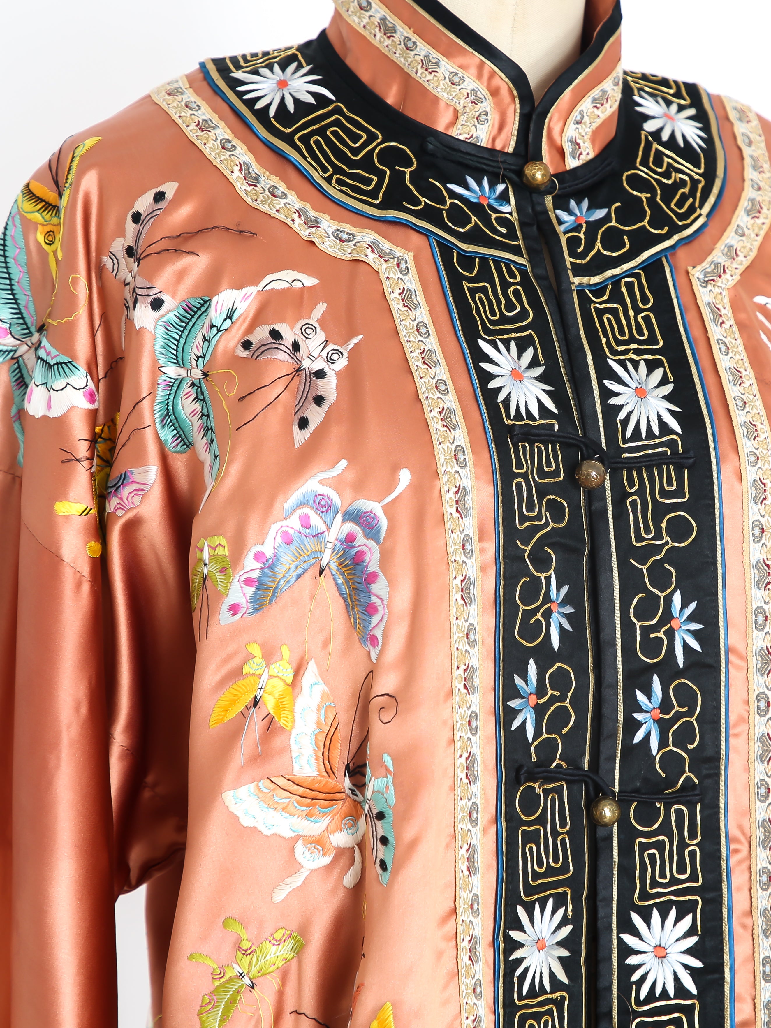 Handmade Embroidered Oriental Long Coat / top Robe Unique