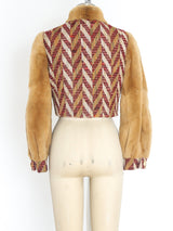 Chloe Fur Sleeve Cropped Jacket Jacket arcadeshops.com