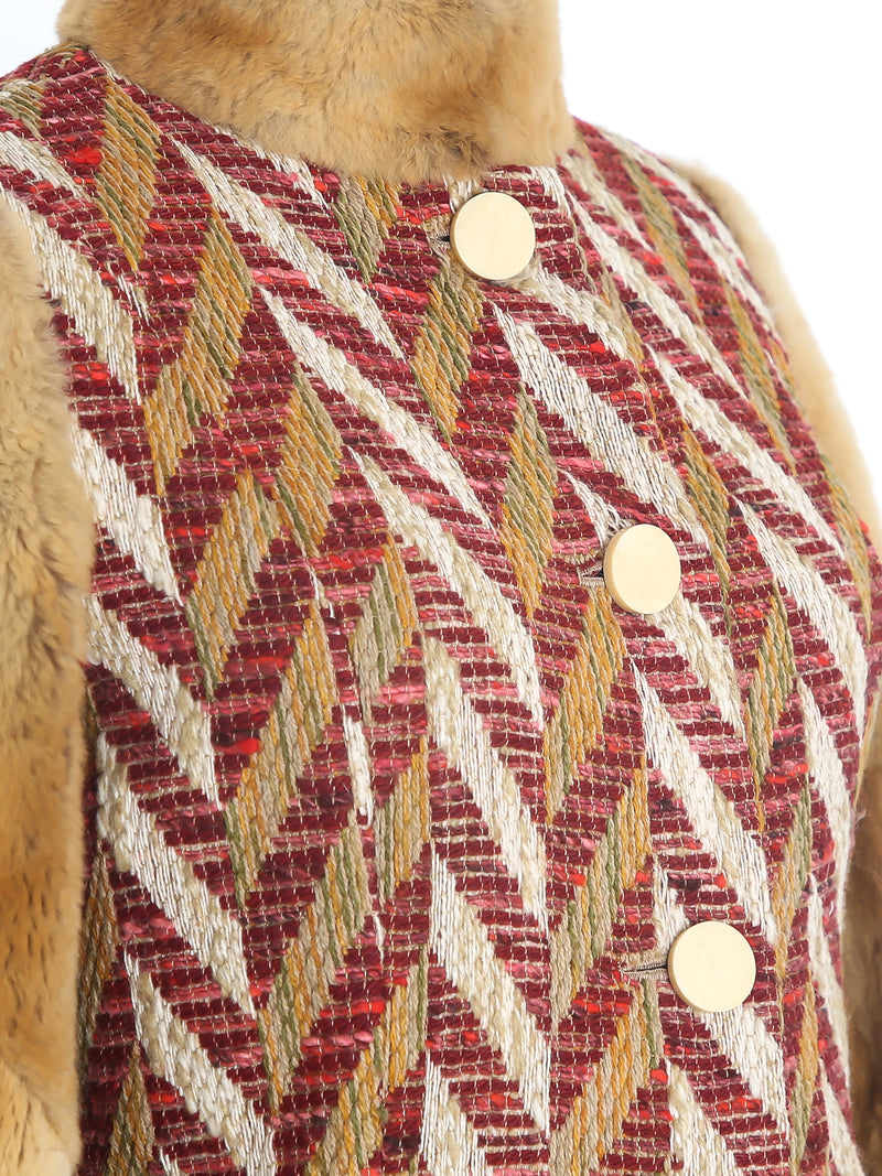 Chloe Fur Sleeve Cropped Jacket Jacket arcadeshops.com