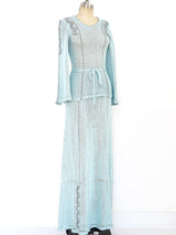 Blue and silver knit ensemble Suit arcadeshops.com