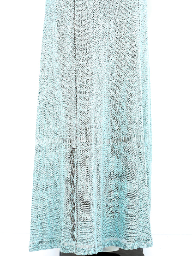 Blue and silver knit ensemble Suit arcadeshops.com