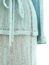 Blue and silver knit ensemble Suit arcadeshops.com