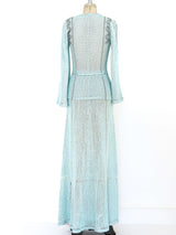 Blue and silver knit ensemble Suit arcadeshops.com