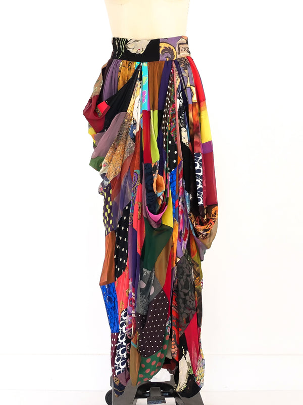 1993 Dolce & Gabbana Silk Patchwork Skirt Bottom arcadeshops.com