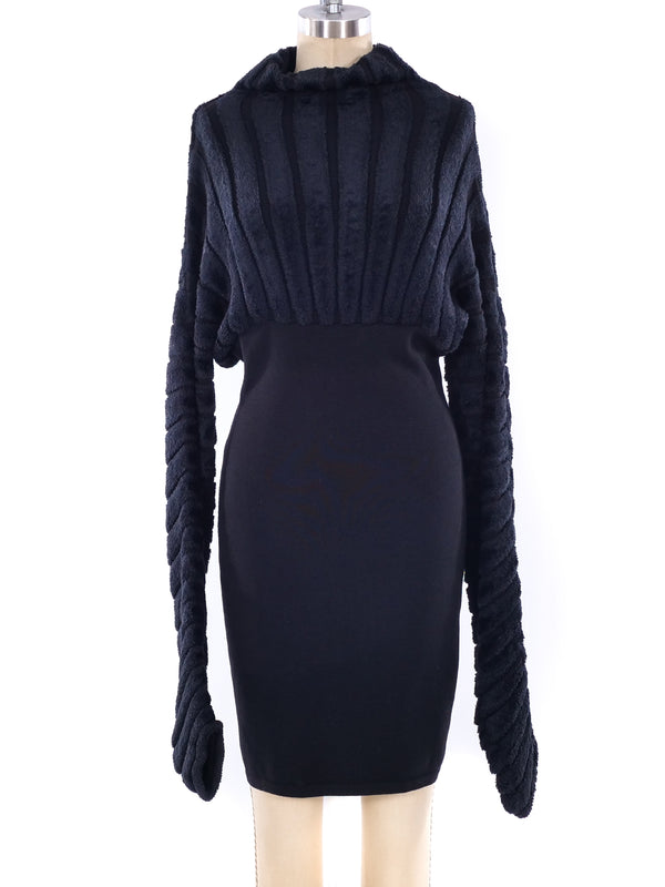 Alaia Chenille Striped Knit Dress Dress arcadeshops.com