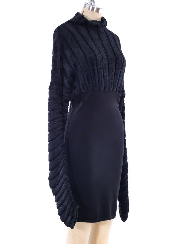 Alaia Chenille Striped Knit Dress Dress arcadeshops.com