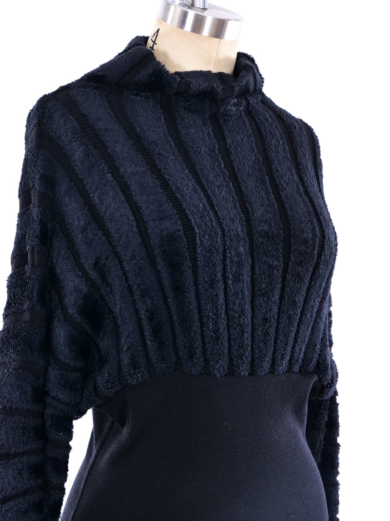 Alaia Chenille Striped Knit Dress Dress arcadeshops.com