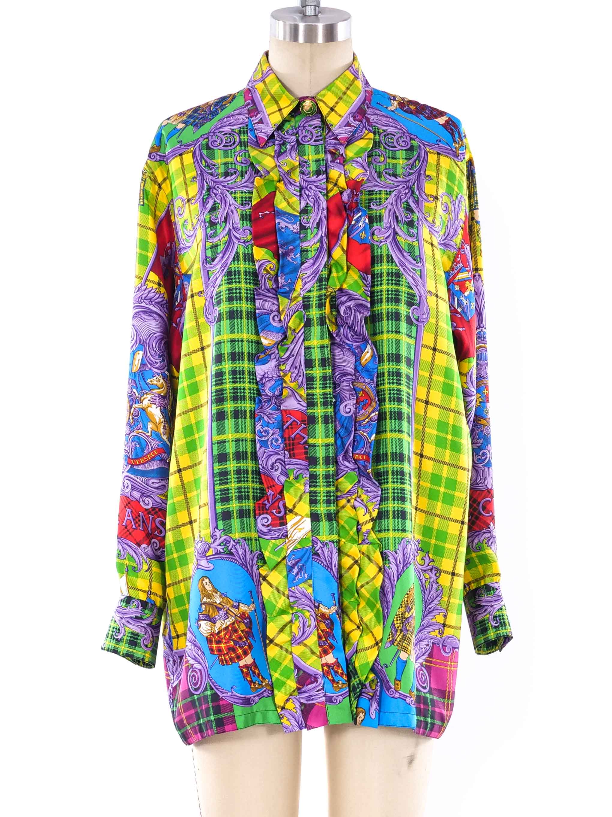 GIANNI VERSACE silk shirt Wild Baroque print size IT 52 from