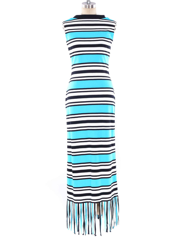 Balmain Striped Maxi Dress Dress arcadeshops.com