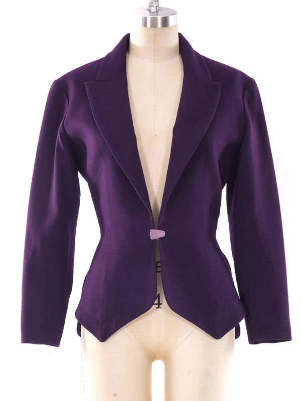 Alaia Plum Wool Tailored Jacket Jacket arcadeshops.com