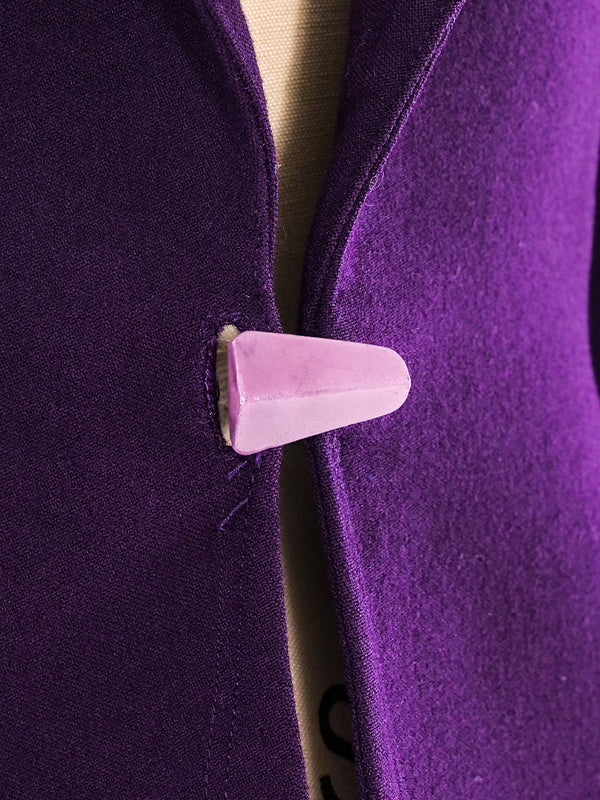Alaia Plum Wool Tailored Jacket Jacket arcadeshops.com
