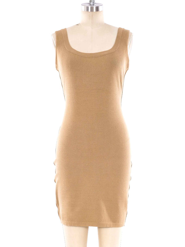Alaia Taupe Knit Tank Dress Dress arcadeshops.com