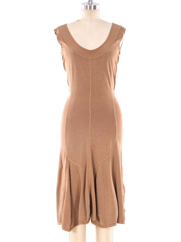 Alaia Taupe Sleeveless Dress Dress arcadeshops.com