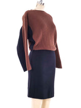 Alaia Two Tone Knit Sweater Dress Dress arcadeshops.com