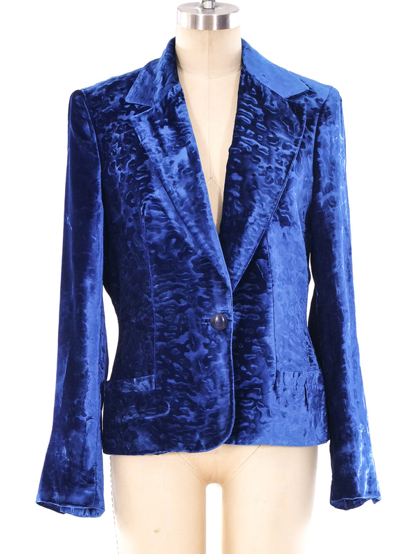 Versus by Gianni Versace Crushed Velvet Blazer Jacket arcadeshops.com