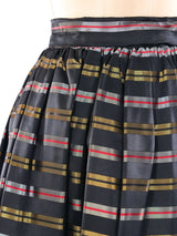 Victor Costa Ribbon Striped Maxi Skirt Bottom arcadeshops.com